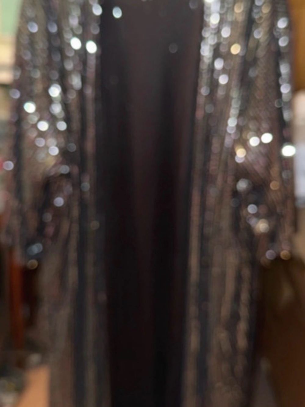 SHEIN Black Sequin Blazer Jacket